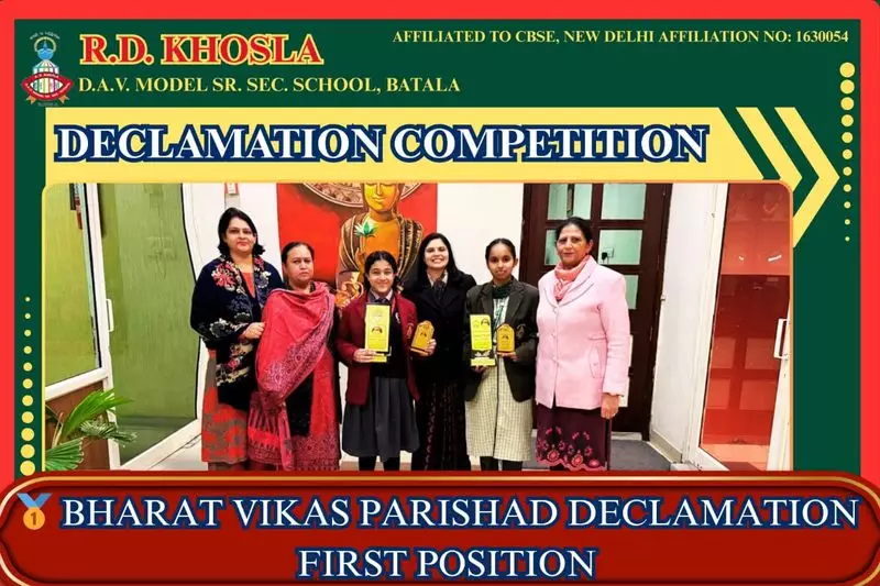 Madhavi Sanan and Harnoor Singh Win Prestigious Speech Contest in Chandigarh