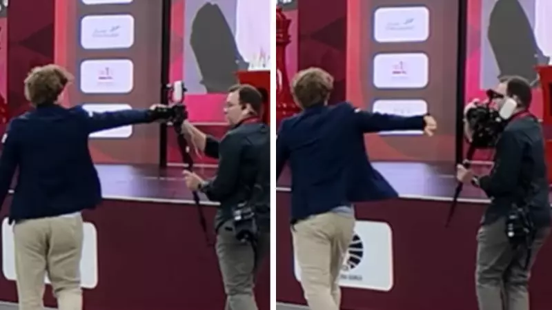 Magnus Carlsen Loses Temper, Shoves Camera After Defeat at World Rapid Championship 2025