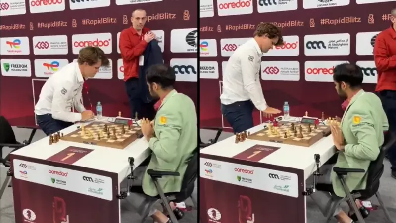 Magnus Carlsen Slams Table After Losing to India's Arjun Erigaisi in World Blitz Upset