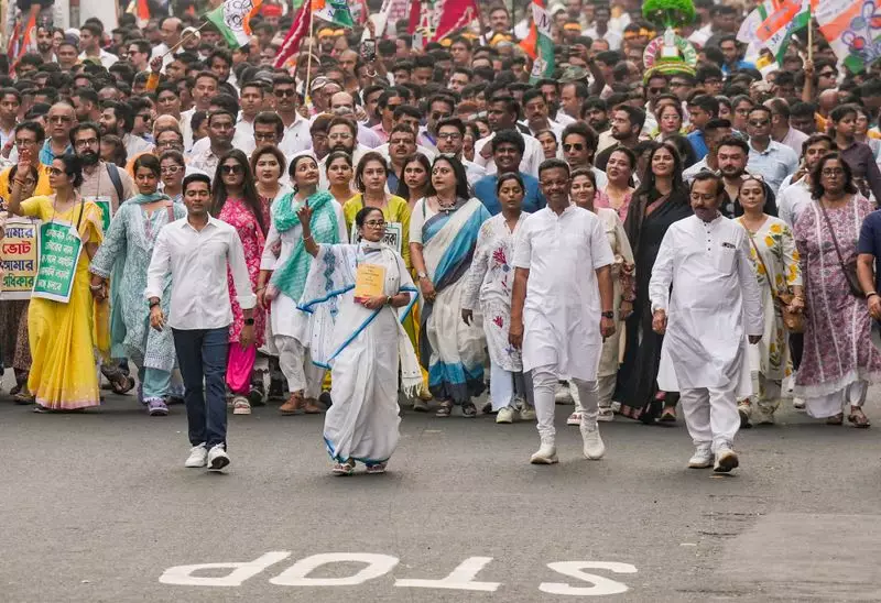 Mamata Banerjee Launches Massive Protest Against Centre's 'Financial Blockade' of West Bengal