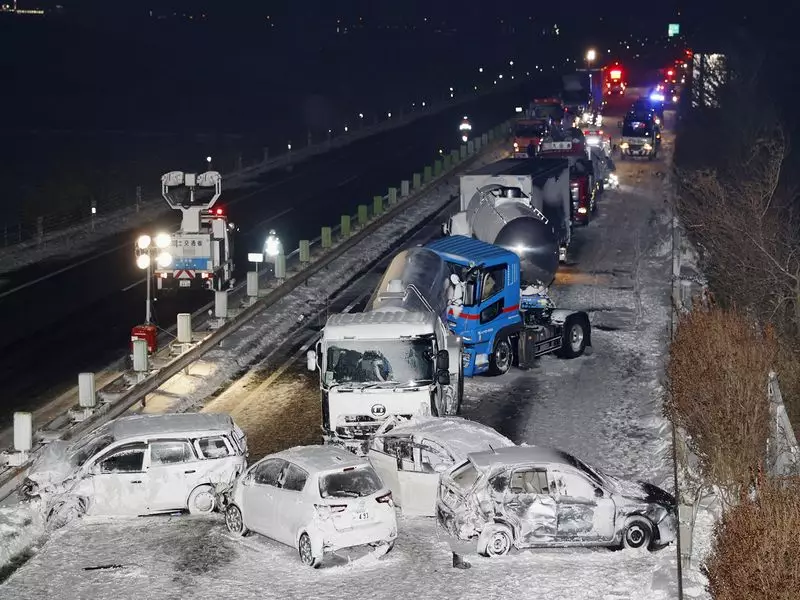 Massive 50-Vehicle Pileup on Japan Expressway Kills 2, Injures 26