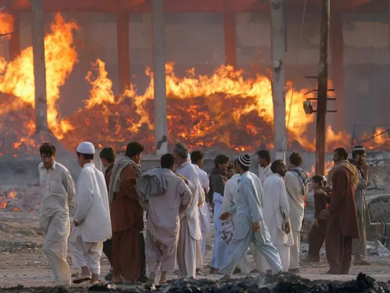 Massive Inferno Engulfs Abbottabad Market: Over 40 Shops Reduced to Ashes in Devastating Fire