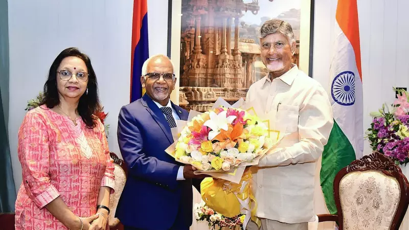 Mauritius President Meets Andhra CM Naidu in Amaravati During 6-Day India Tour