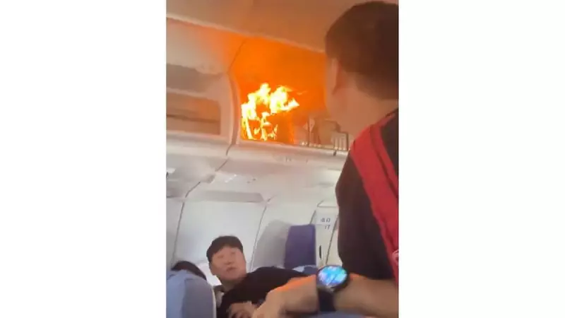 Mid-Air Scare: Fire Erupts in Air China Flight's Overhead Bin, All Passengers Safe