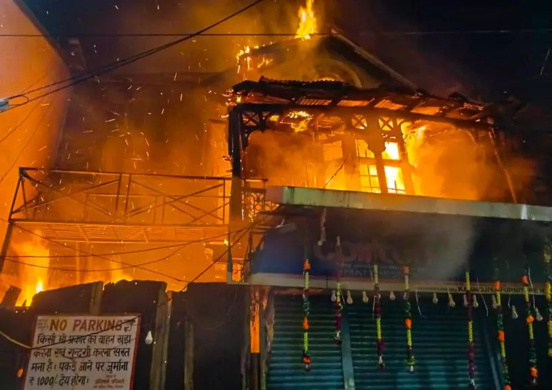Nainital's Historic London House Ravaged by Flames: Second Major Fire in Two Months Sparks Safety Concerns
