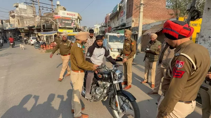 Nakodar Police Crack Down on Modified Bike Silencers, Issue 15 Challans