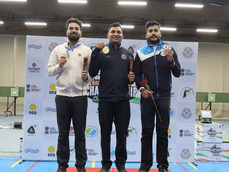 Navy's Kiran Jadhav Clinches Gold in 10m Air Rifle at National Shooting Championship