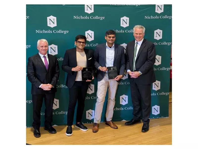 Nishant 'Nikhil' Rathi Honored at Nichols College for Entrepreneurial Excellence