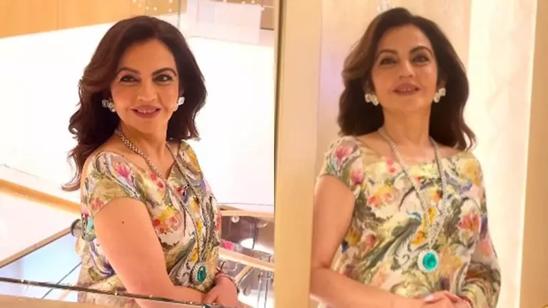 Nita Ambani Stuns in Rare Brazilian Paraíba Tourmaline at Mona Mehta's 60th Birthday