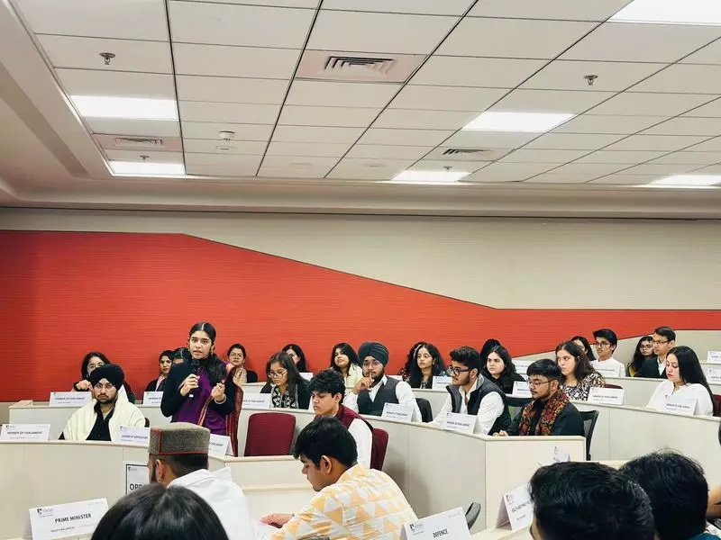 NMIMS Chandigarh Hosts Mock Parliament for Constitution Day 2023