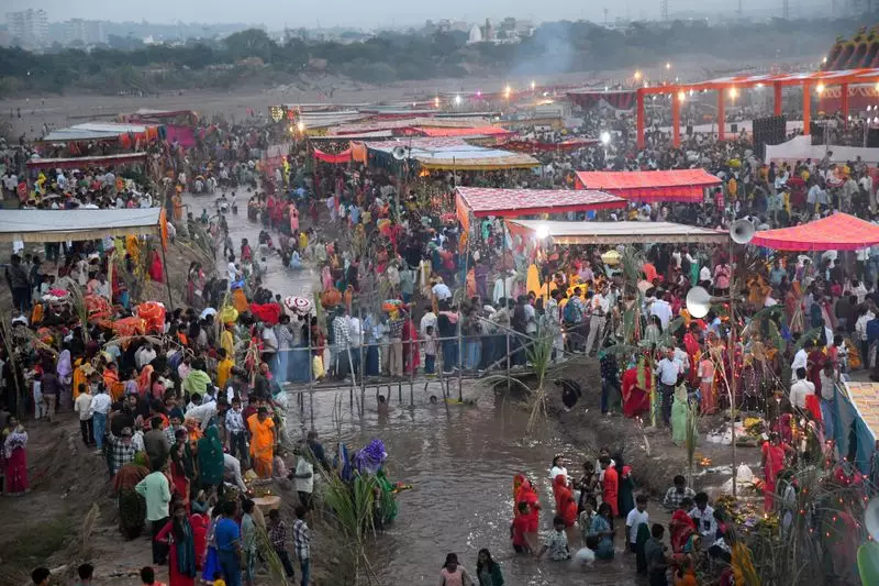 Panchkula Illuminated with Devotion: Chhath Puja Celebrations Reach New Heights