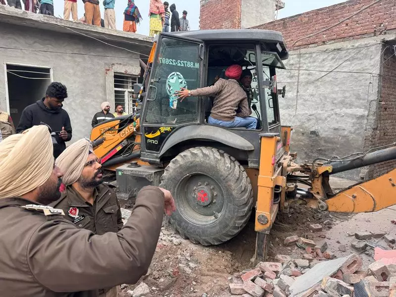 Patti Crackdown: Drug Smuggler's House Demolished by Punjab Police