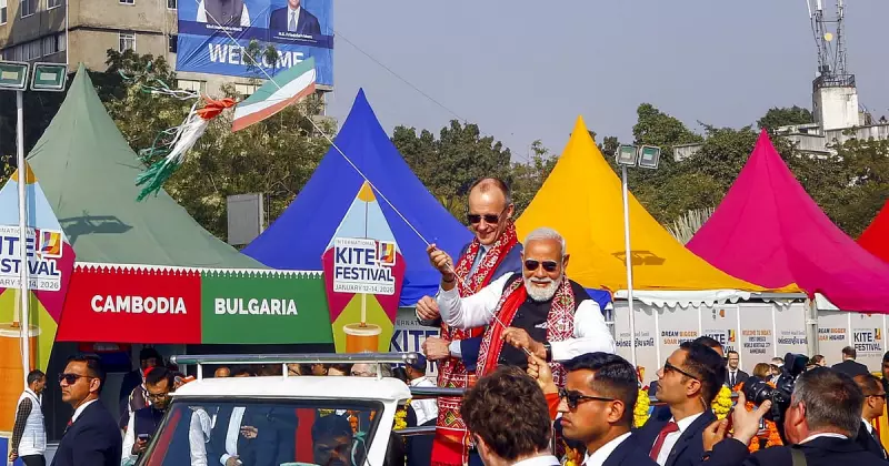 PM Modi & German Chancellor Friedrich Merz Fly Kites in Ahmedabad