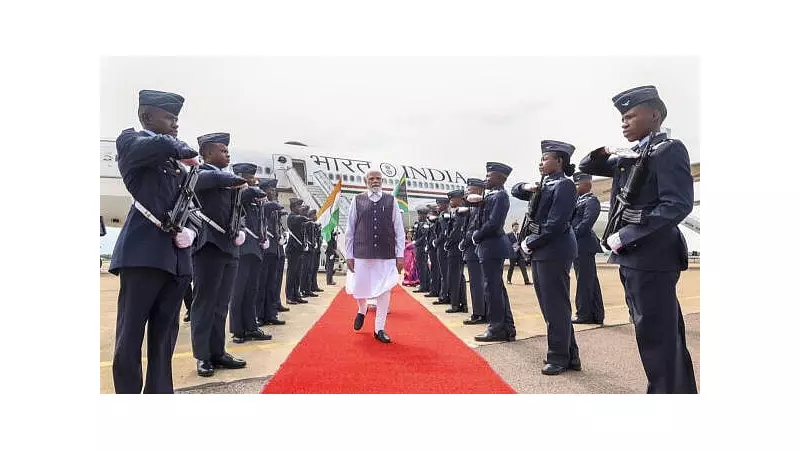 PM Modi Arrives in South Africa for G20 Summit, Receives Traditional Welcome