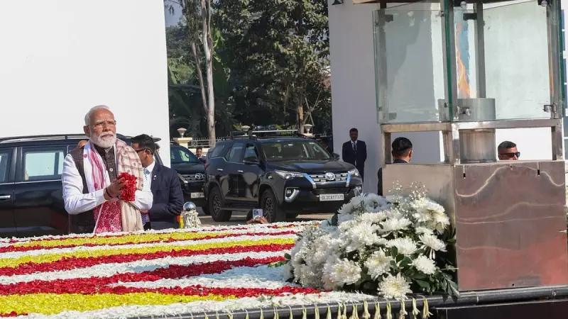 PM Modi Honors Assam Agitation Martyrs in Guwahati Visit
