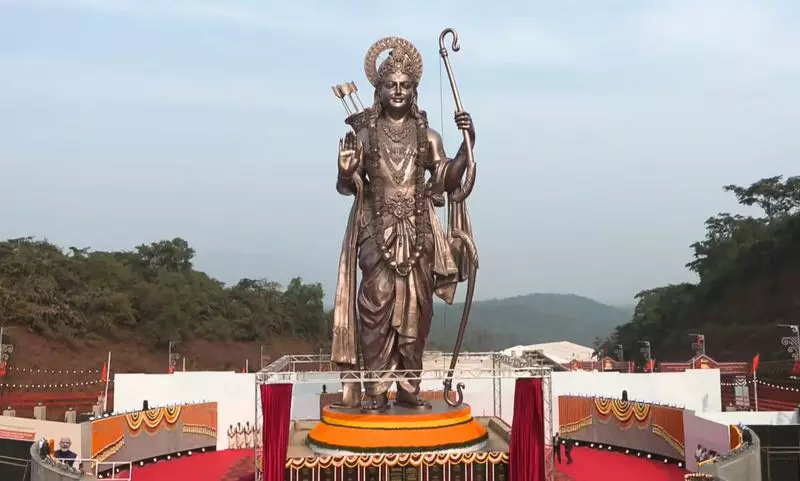 PM Modi Unveils 77-Foot Bronze Lord Ram Statue in Goa