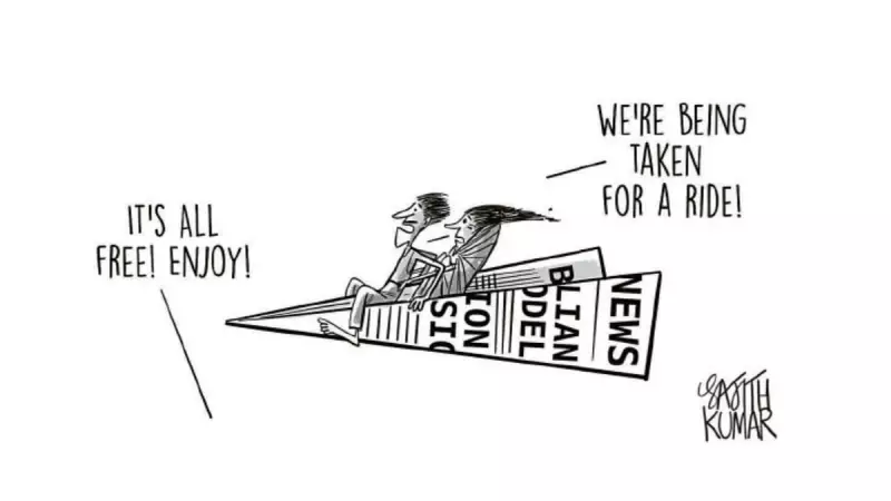 Political Cartoon Sparks Debate on Free Ride Culture in India