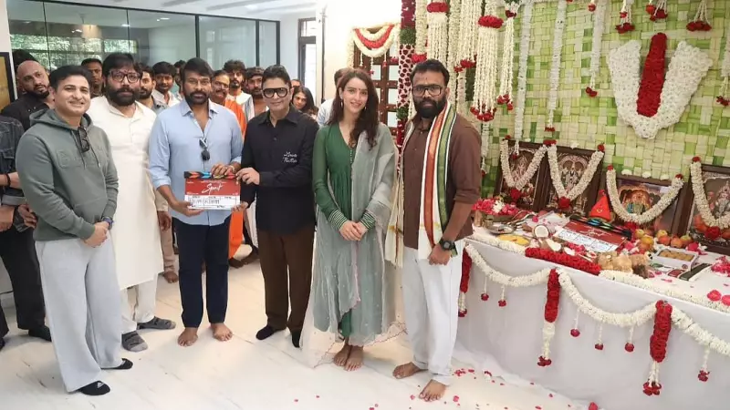 Prabhas' 'Spirit' Begins with Grand Pooja, Chiranjeevi Gives First Clap