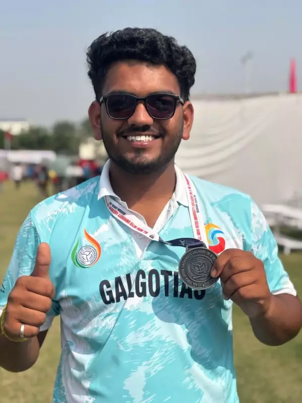 Pratap School Kharkhoda Student Wins Silver at All India Inter-University Archery Championship
