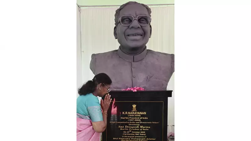 President Murmu Honors Legacy of K.R. Narayanan with Bust Unveiling at Kerala Raj Bhavan