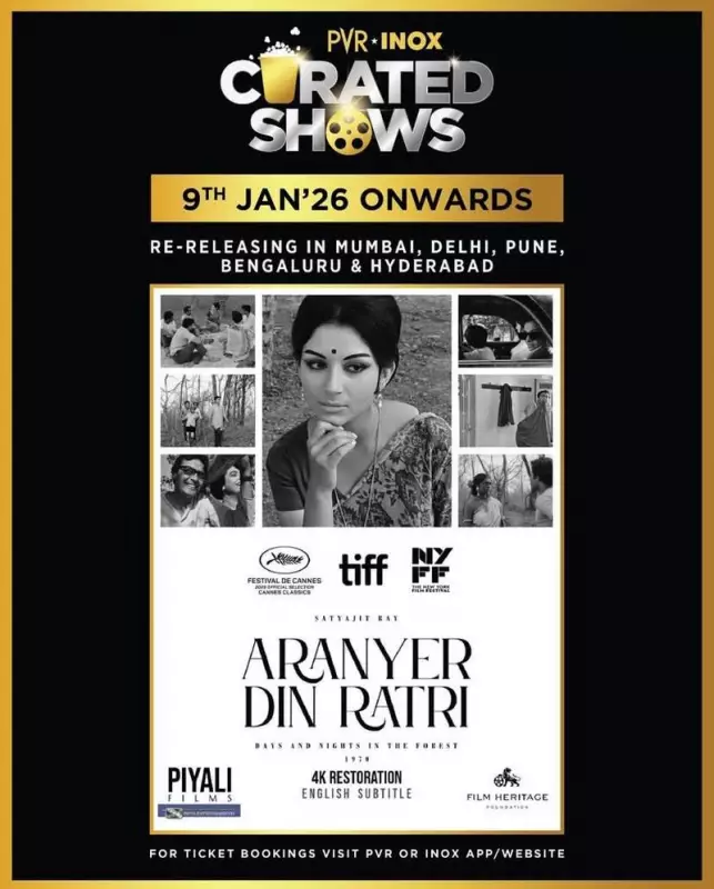 PVR INOX to Re-Release Satyajit Ray's 'Aranyer Din Ratri' in 4K