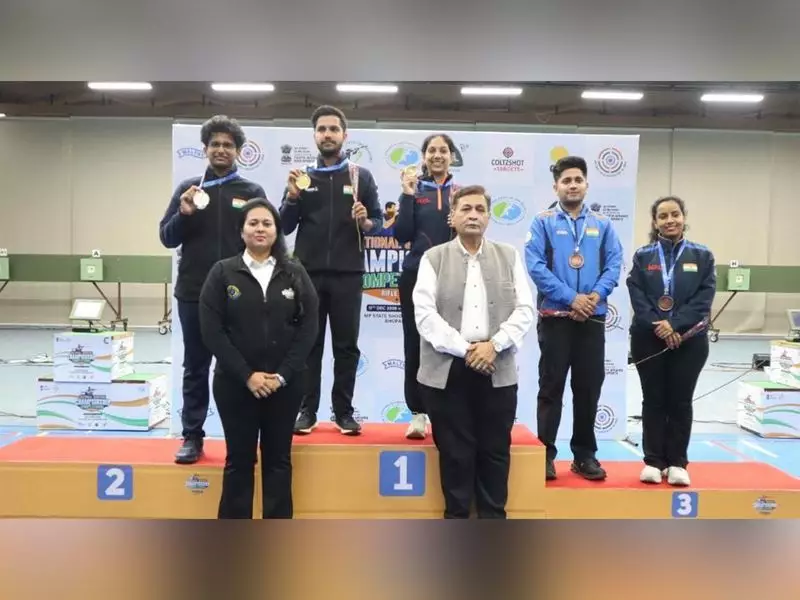 Ramita and Himanshu Clinch 10m Air Rifle Mixed Team Gold at 68th NSCC