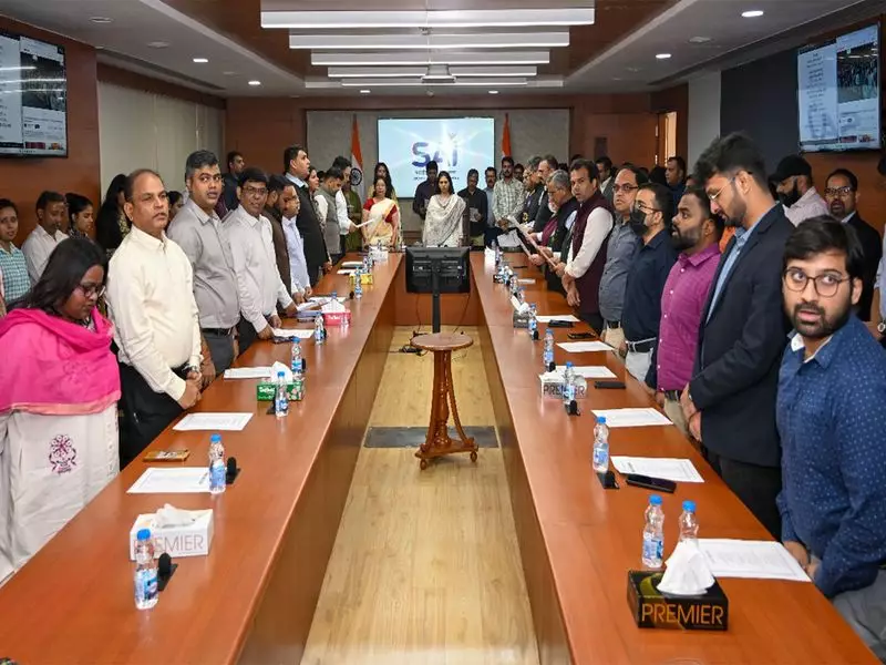 SAI Officials & Raksha Khadse Sing Vande Mataram for 150 Years