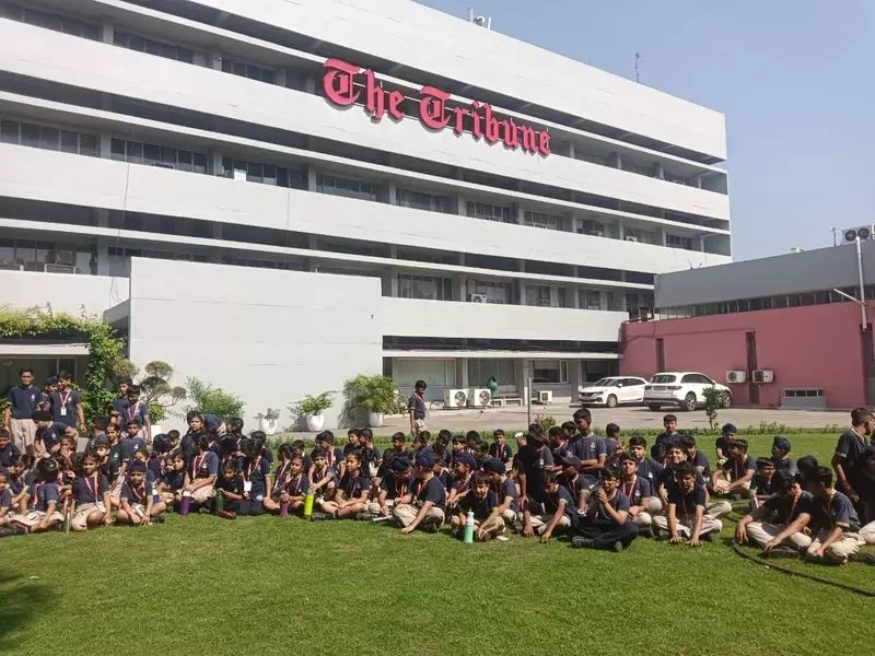 Satluj World School Students Get Behind-the-Scenes Look at The Tribune Printing Press