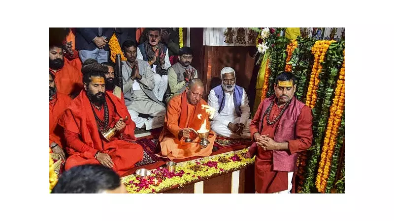 Seers at Prayagraj's Magh Mela Bless Yogi Adityanath as Future PM