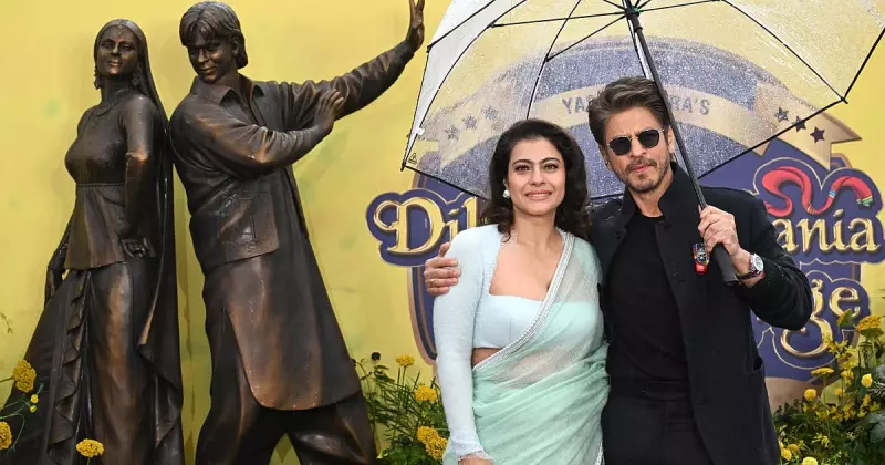 Shah Rukh Khan & Kajol Unveil DDLJ Bronze Statue in London's Leicester Square