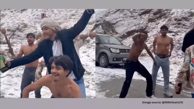 Shirtless Tourists Dance with Hookahs in Himachal Snow, Spark Outrage