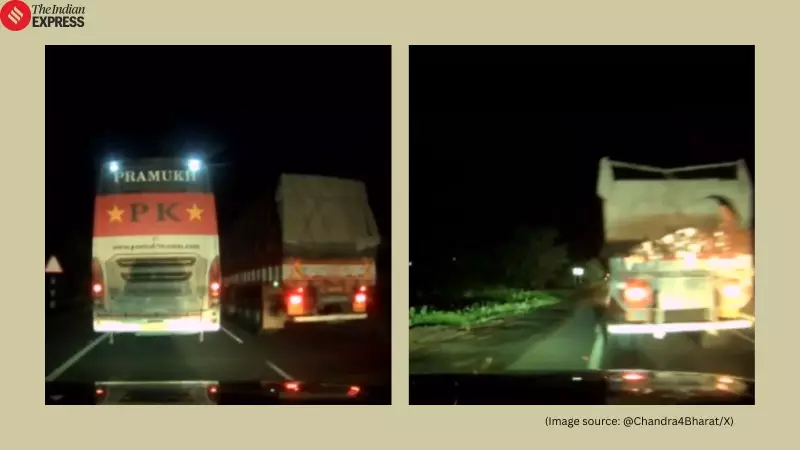 Shocking Dashcam Footage: Private Bus Driver's Reckless Driving on Bangalore-Hyderabad Highway Goes Viral