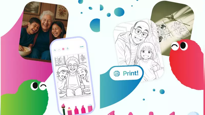 Splat AI App Turns Family Photos into Kids' Colouring Pages in India