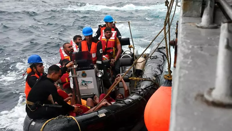 Sri Lankan Navy Rescues Indian Crew From Distressed Merchant Vessel in Dramatic Sea Operation