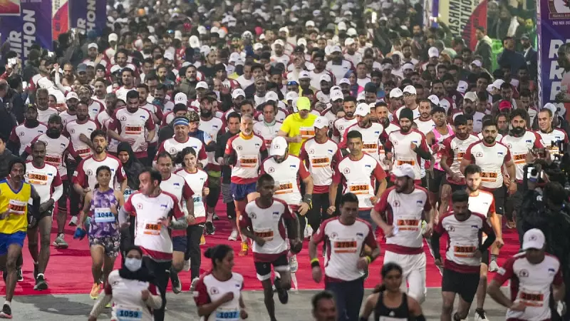 Srinagar Echoes with Cheers: 1500 Runners Unite in Spectacular Kashmir Marathon