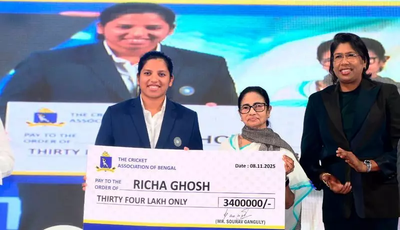 Stadium Named After Cricketer Richa Ghosh in Siliguri: Mamata's Announcement