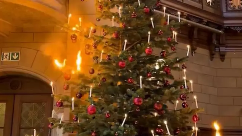 Swiss Christmas Tradition Goes Viral: Real Candles on Trees, A Risky Heritage