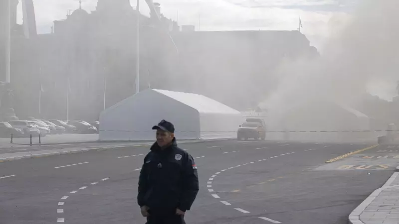 Terror Attack Outside Serbian Parliament: Gunfire Erupts, One Injured as Tent Catches Fire