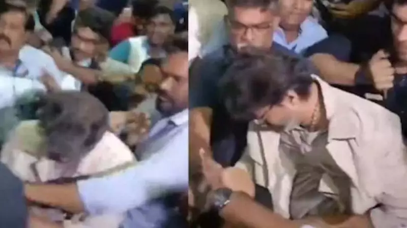 Thalapathy Vijay Falls at Chennai Airport Amid Fan Frenzy, Escapes Unhurt