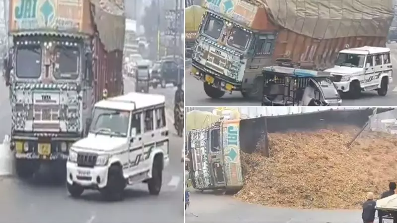 Truck Topples on SDO's Car in Rampur: Driver Killed, Officer Survives