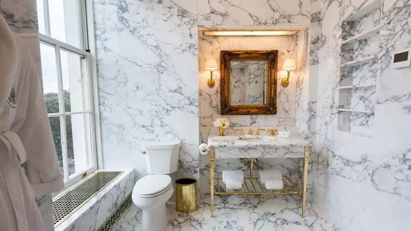 Trump's Lavish Lincoln Bathroom Makeover: Marble & Gold Transformation at Mar-a-Lago