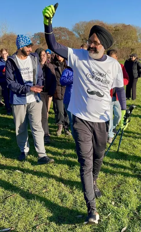 UK's 'Walking Singh' Completes 710-Km Trek for Men's Mental Health Awareness