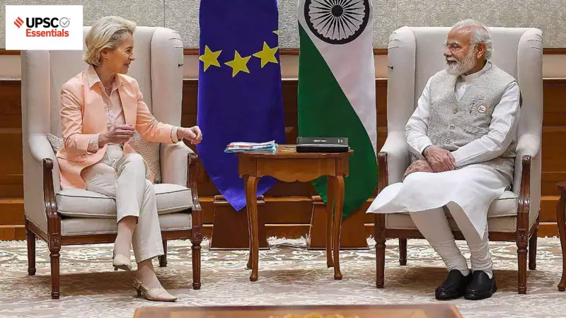 UPSC Mains Practice: India-EU FTA's Role in Tackling Carbon Taxes & AI in Policing