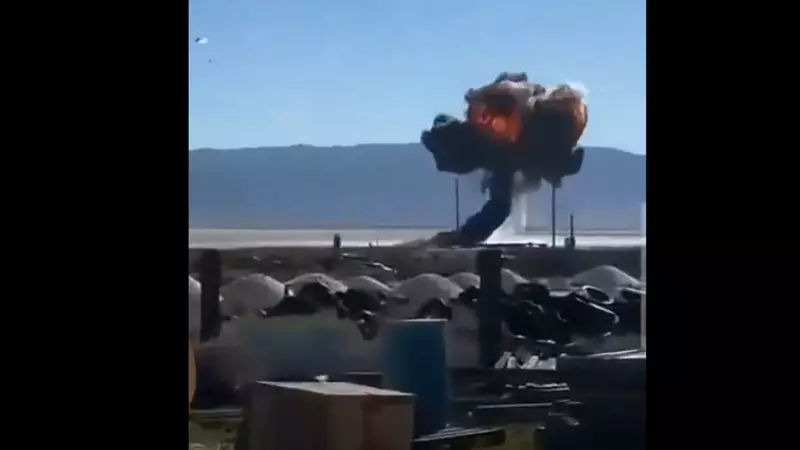 US F-16 Fighter Jet Crashes in California Desert, Pilot Ejects Safely