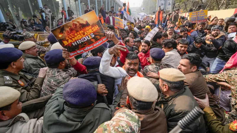 VHP, Bajrang Dal Protest Near Bangladesh High Commission Over Hindu Man's Killing