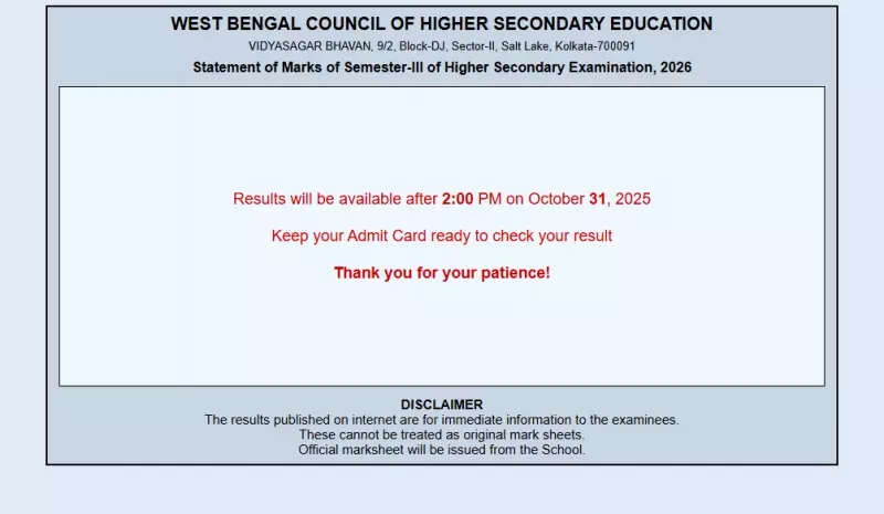 WB HS Semester 3 Results 2025 Declared! Check Your Scores on These Official Websites
