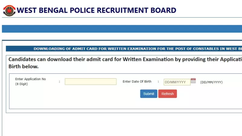 WBP Constable Admit Card 2025 Released for 11,749 Vacancies