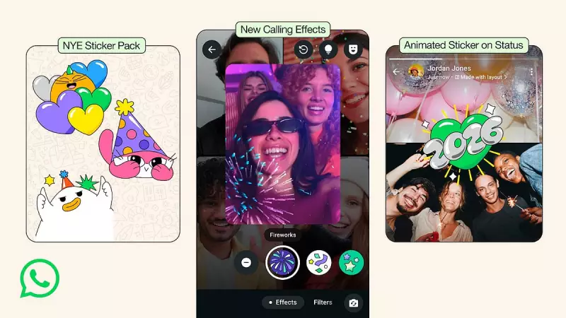 WhatsApp Launches New Year 2026 Sticker Pack & Fun Features