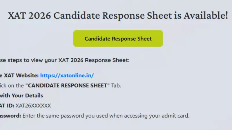 XAT 2026 Response Sheet Released: Download Provisional Answer Keys at xatonline.in