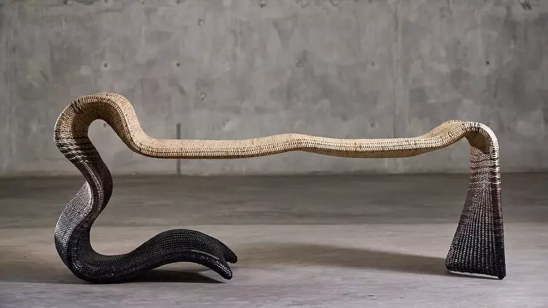 Zero-Waste Wicker Art Blends Heritage Craft with Nature's Patterns